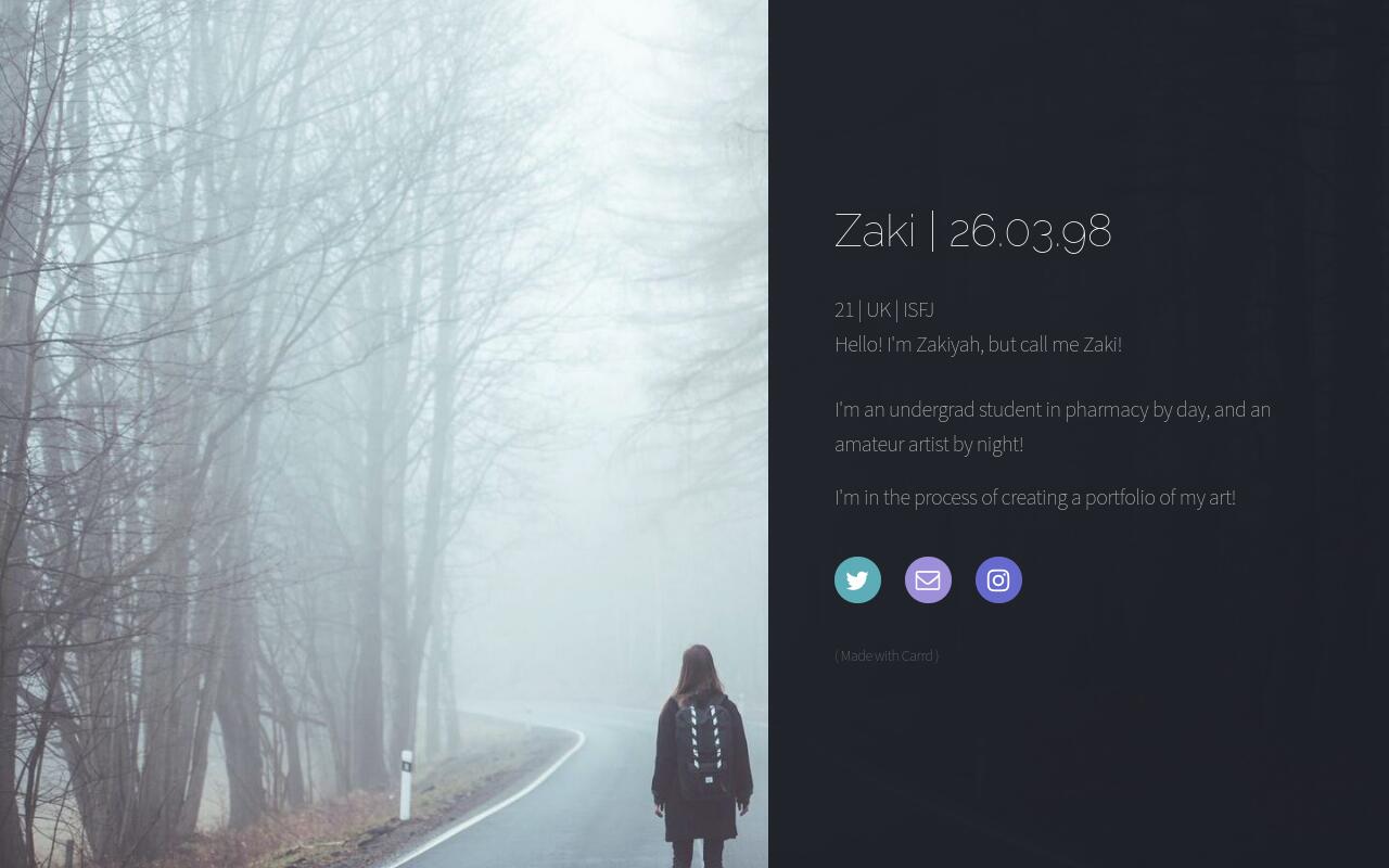 Carrd profile picture for @zaki